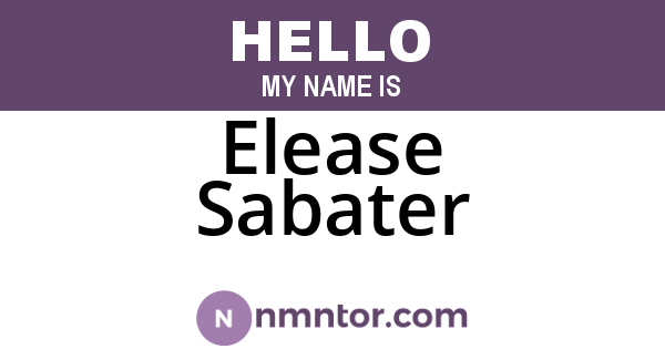 Elease Sabater