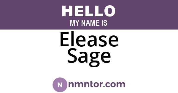 Elease Sage