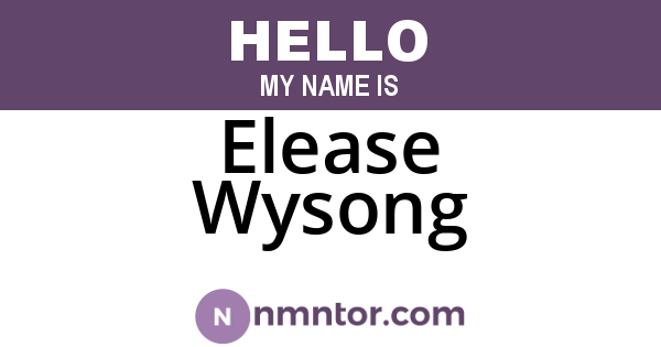 Elease Wysong