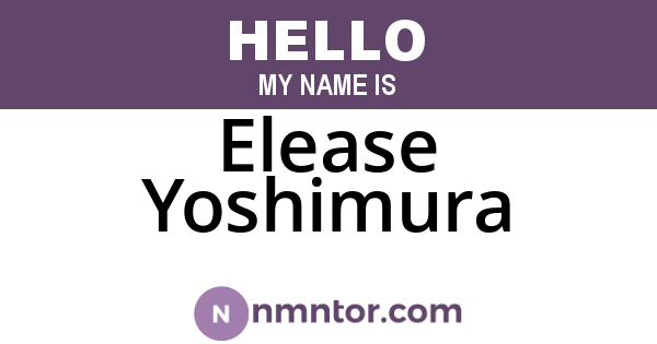 Elease Yoshimura