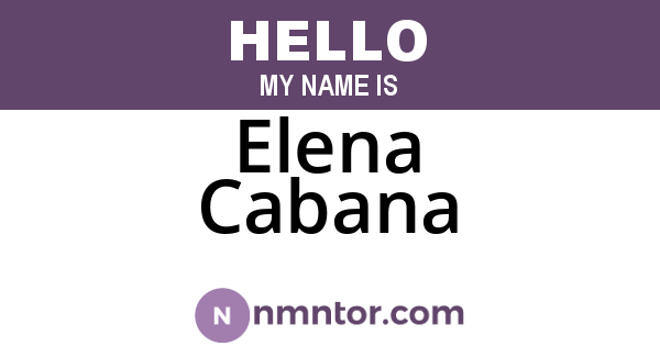 Elena Cabana