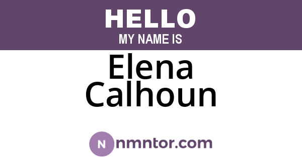 Elena Calhoun