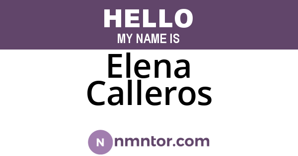 Elena Calleros