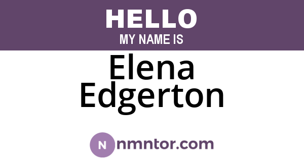 Elena Edgerton
