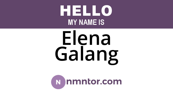 Elena Galang