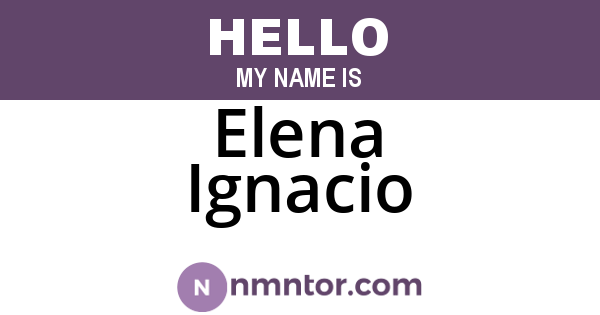 Elena Ignacio