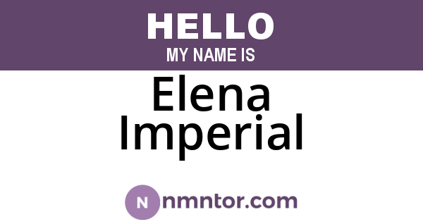 Elena Imperial
