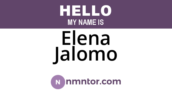 Elena Jalomo