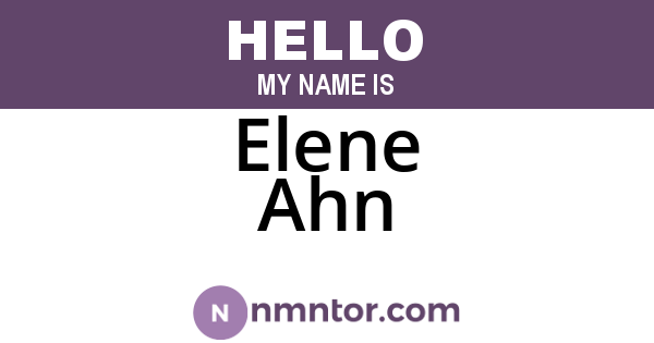 Elene Ahn