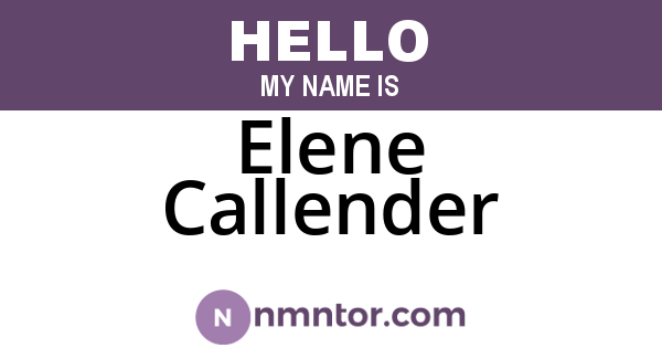 Elene Callender