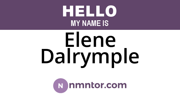 Elene Dalrymple