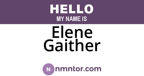 Elene Gaither
