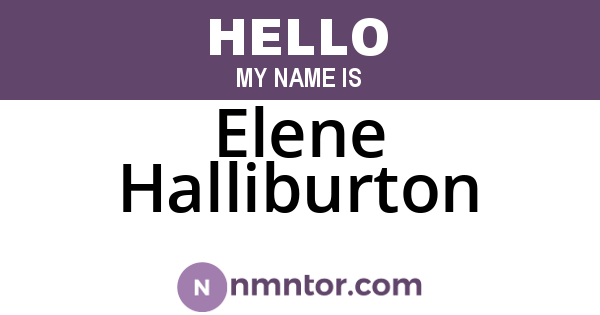 Elene Halliburton