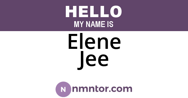 Elene Jee