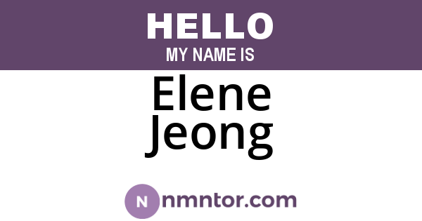 Elene Jeong