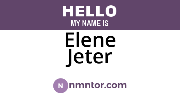 Elene Jeter