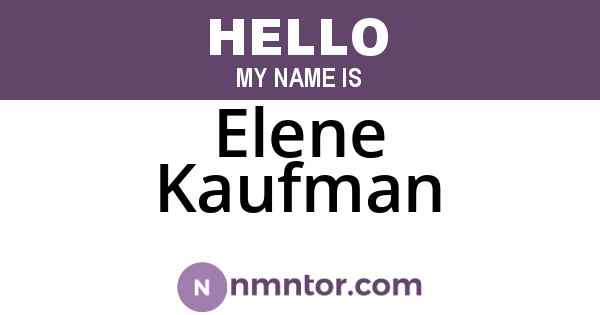 Elene Kaufman