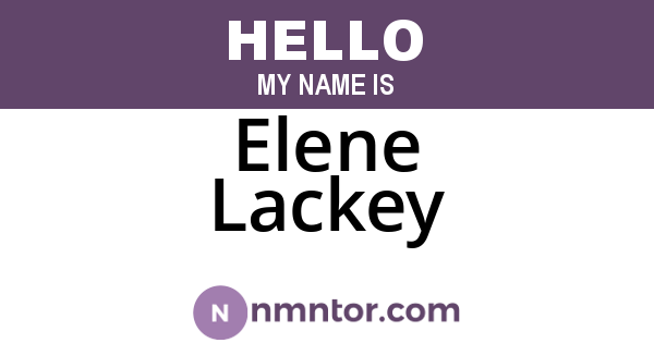 Elene Lackey