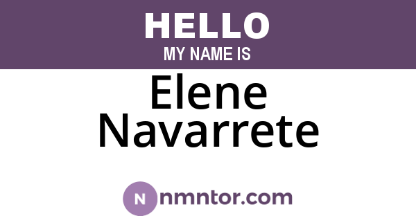 Elene Navarrete