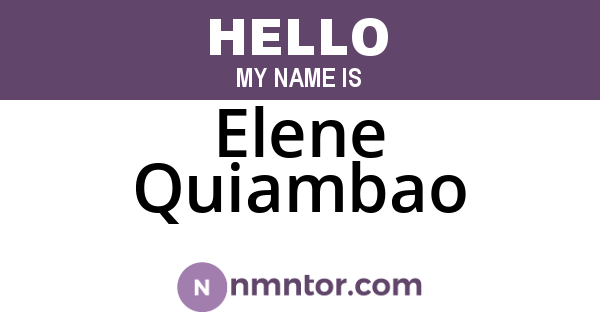 Elene Quiambao