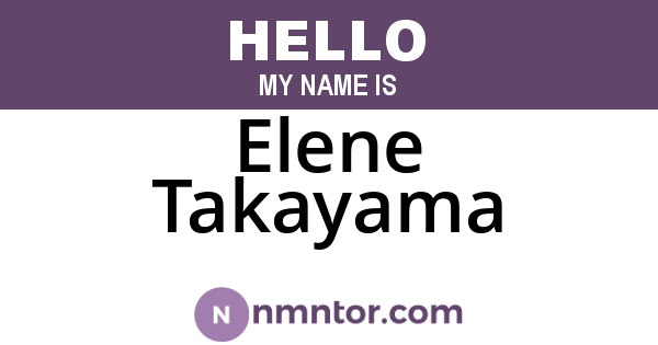 Elene Takayama