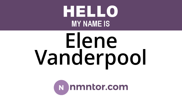 Elene Vanderpool