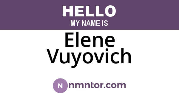 Elene Vuyovich