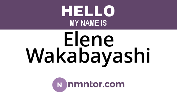 Elene Wakabayashi