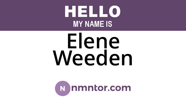 Elene Weeden