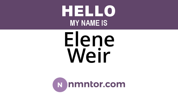 Elene Weir