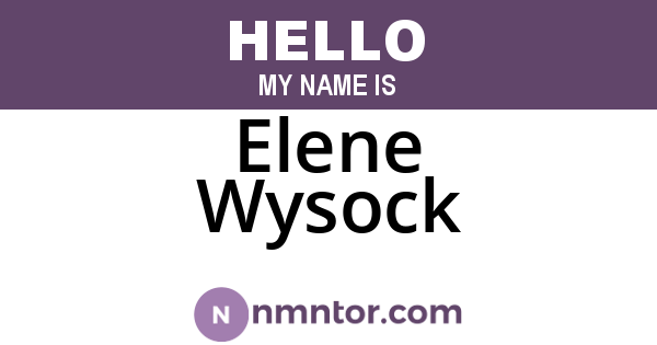 Elene Wysock