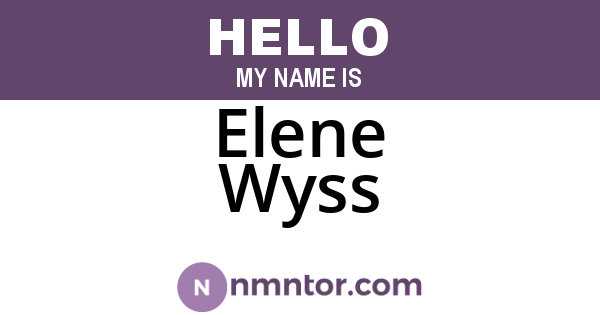 Elene Wyss