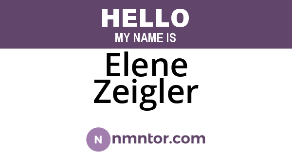 Elene Zeigler