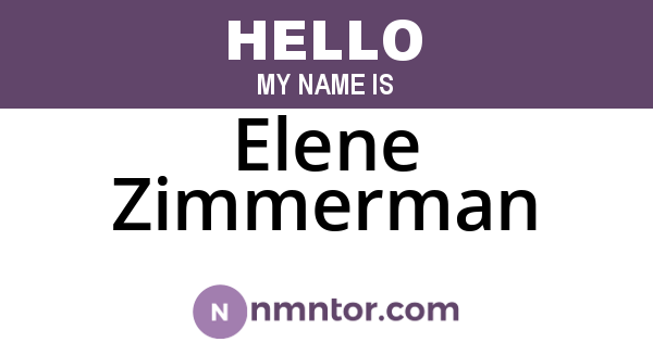Elene Zimmerman