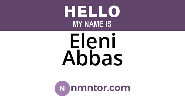 Eleni Abbas