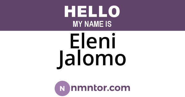 Eleni Jalomo