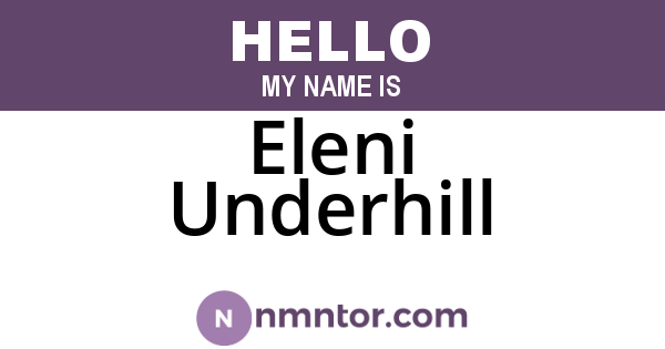 Eleni Underhill