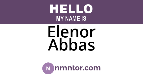 Elenor Abbas