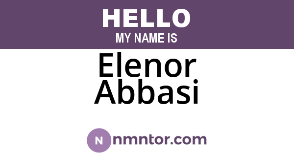 Elenor Abbasi
