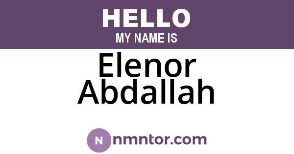 Elenor Abdallah
