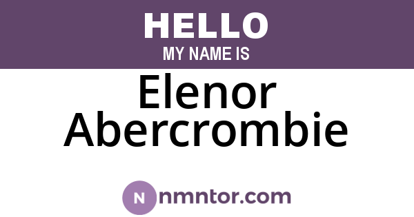 Elenor Abercrombie