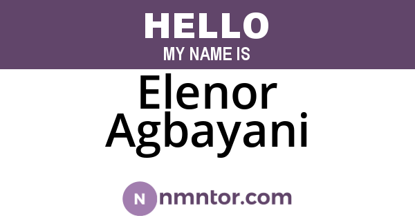 Elenor Agbayani