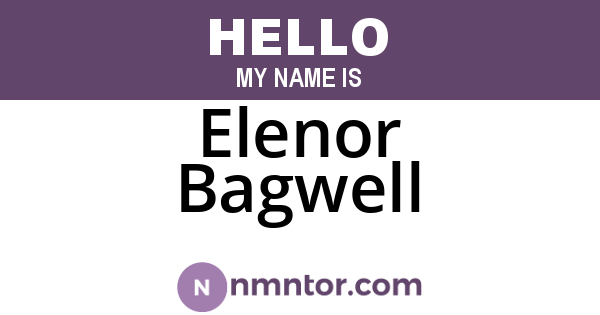 Elenor Bagwell