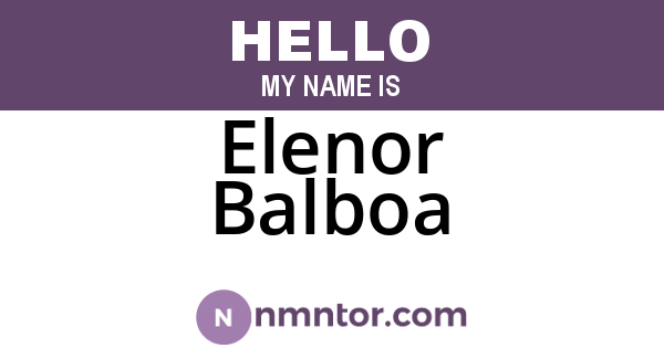 Elenor Balboa