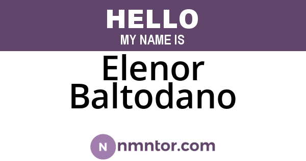 Elenor Baltodano