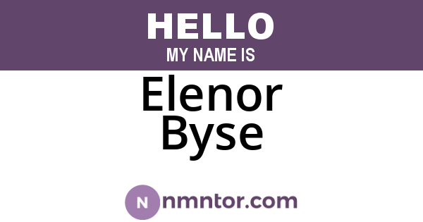 Elenor Byse