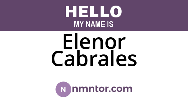 Elenor Cabrales