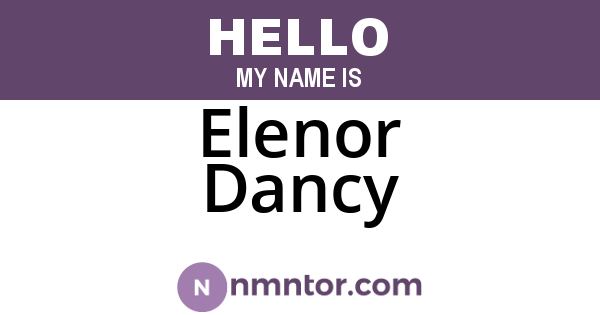 Elenor Dancy