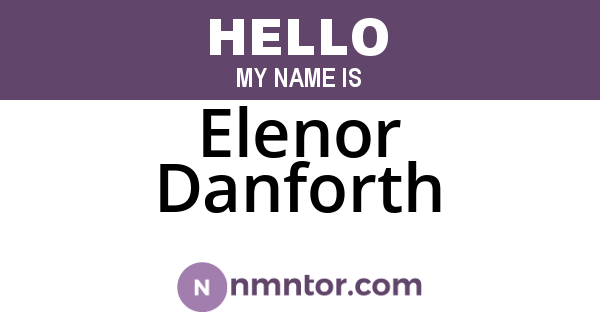Elenor Danforth