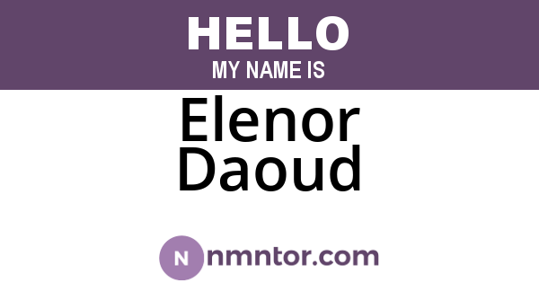 Elenor Daoud